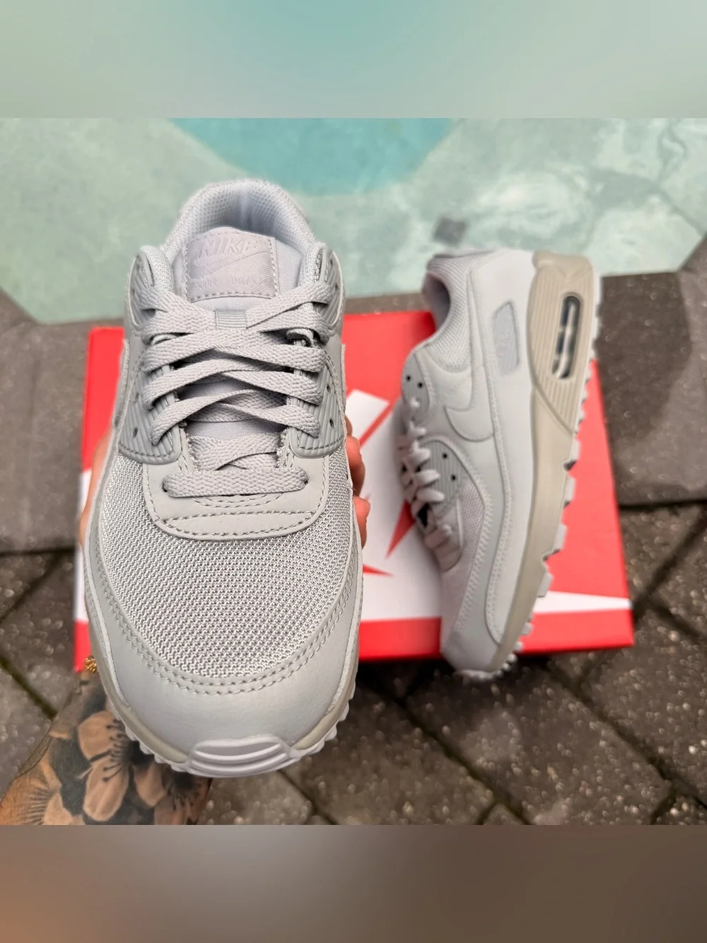 NIKE AIR MAX 90 SIZE 7.5 RECRAFT WOLF GREY TRIPLE GREY CN8490-001 MEN US NEW
